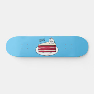 Skateboard Ilustracion personalizado de tarta de terciopelo r