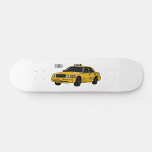 Skateboard Ilustracion personalizado de taxi
