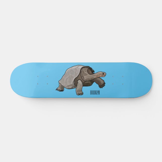 Skateboard Ilustracion personalizado de tortugas de Galápagos (Horz)