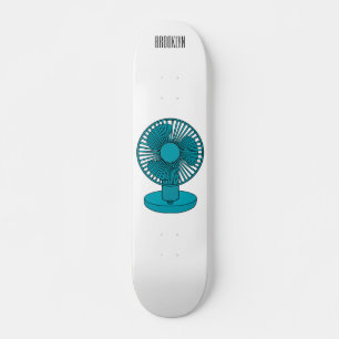 Skateboard Ilustracion personalizado de ventilador