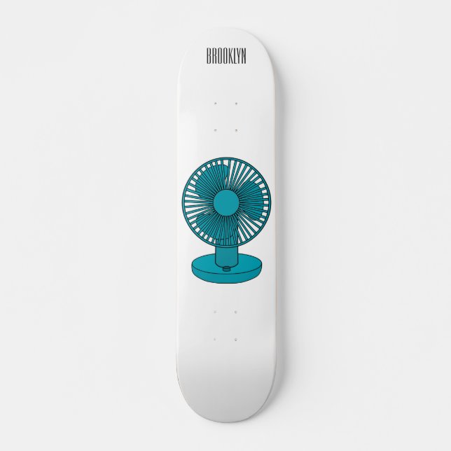 Skateboard Ilustracion personalizado de ventilador (Anverso )