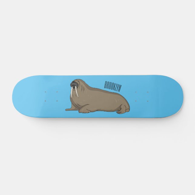 Skateboard Ilustracion personalizado de Walrus (Horz)