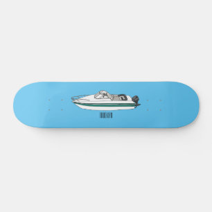 Skateboard Ilustracion personalizado en motocicleta