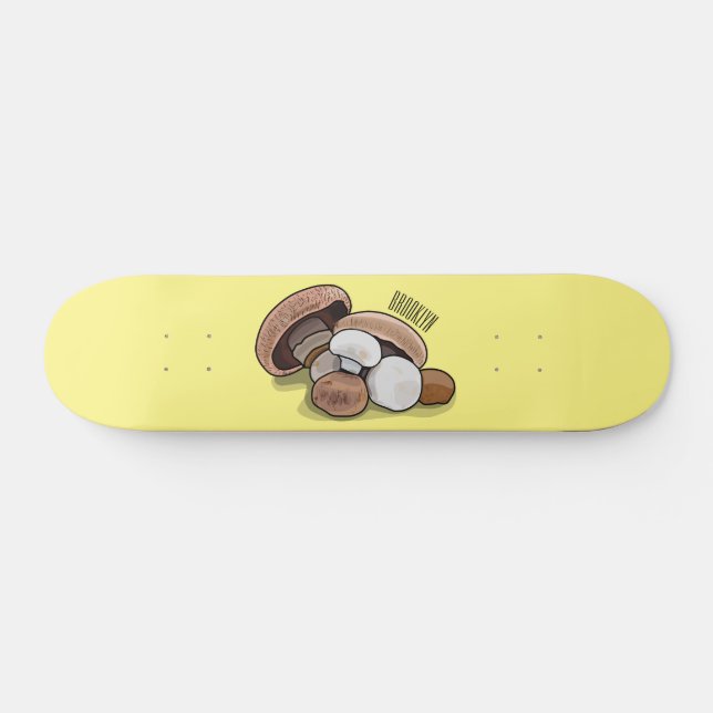 Skateboard Ilustracion personalizado hongo (Horz)