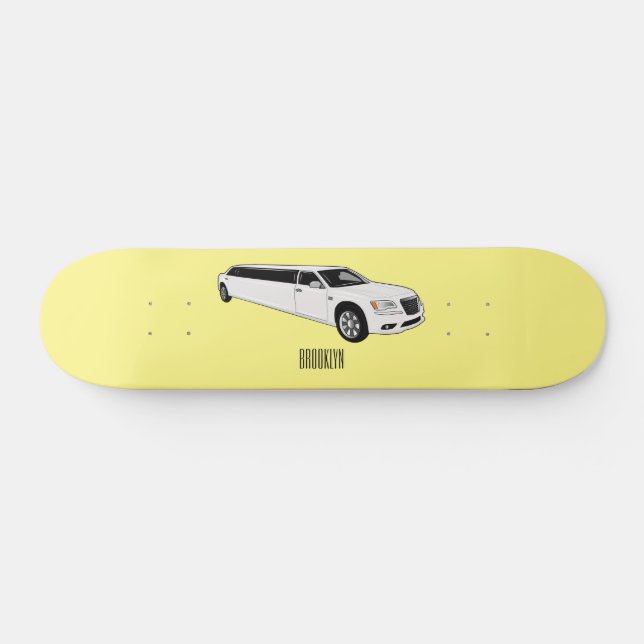 Skateboard Ilustracion personalizado limusina (Horz)