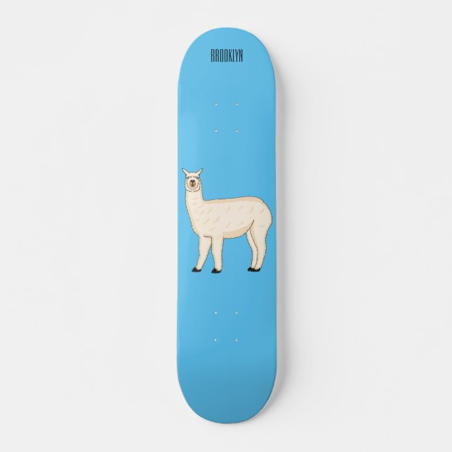 Skateboard Ilustracion personalizado Llama (Anverso )