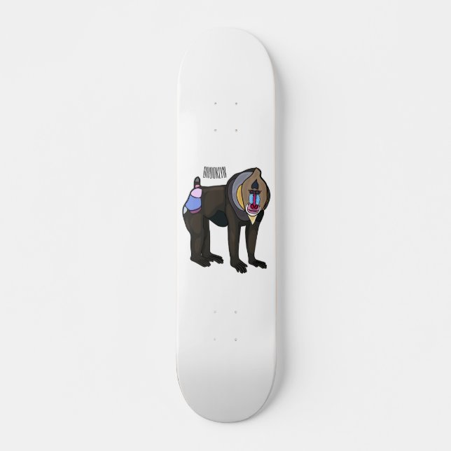 Skateboard Ilustracion personalizado Mandrill (Anverso )