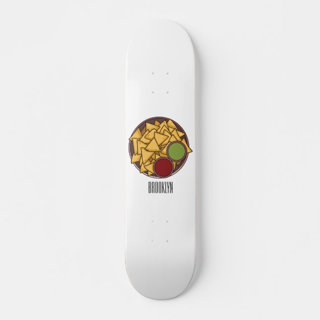 Skateboard Ilustracion personalizado Nachos (Anverso )