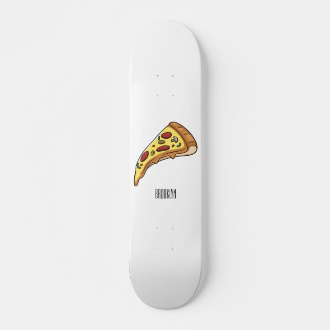 Skateboard Ilustracion personalizado Pizza (Anverso )