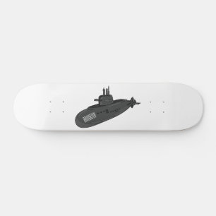 Skateboard Ilustracion personalizado submarino