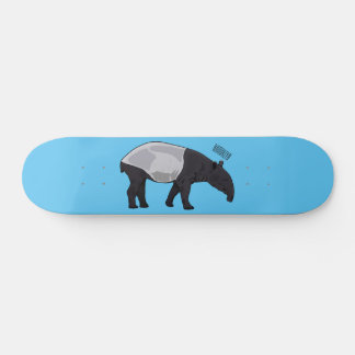 Skateboard Ilustracion personalizado Tapir