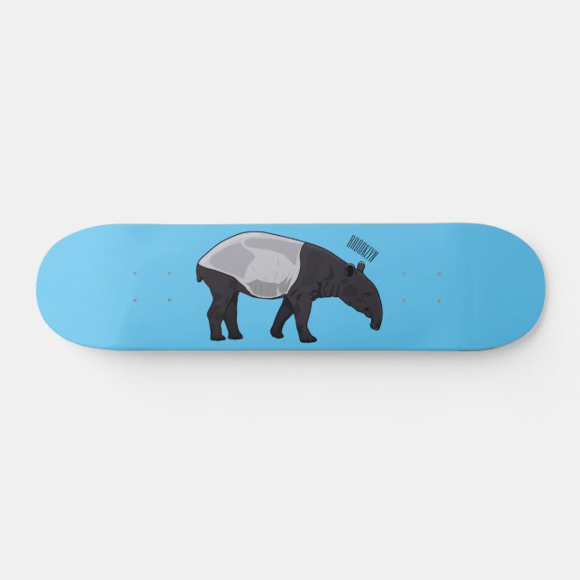 Skateboard Ilustracion personalizado Tapir (Horz)