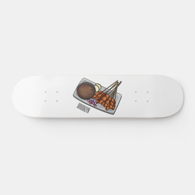 Skateboard Ilustracion Satay personalizado (Horz)