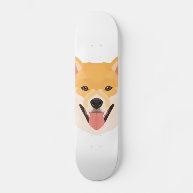 Skateboard Ilustracion Shiba Inu (Anverso)