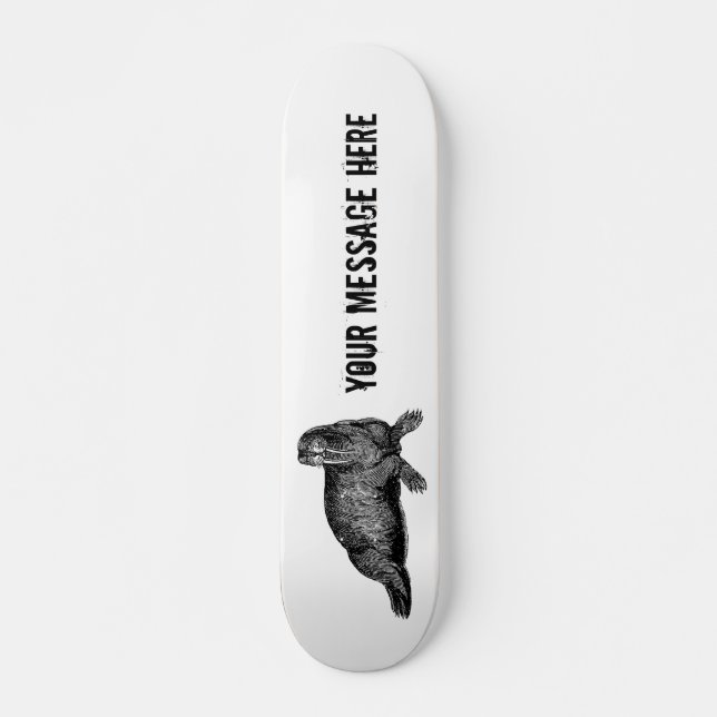 Skateboard Ilustracion simple de Black Walrus (Anverso )