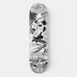 Skateboard Ilustracion tropical exótico.