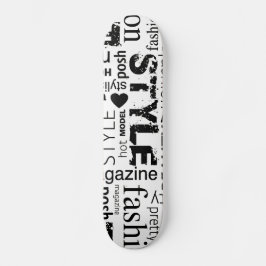Skateboard Ilustracion vector de colección de palabras de mod
