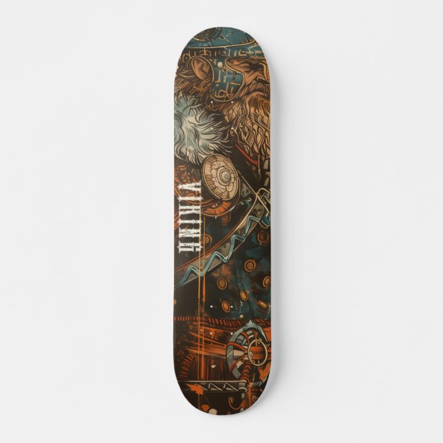 Skateboard Ilustracion Viking Warrior (Anverso )