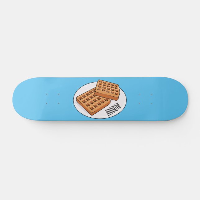 Skateboard Ilustracion Waffle personalizado (Horz)