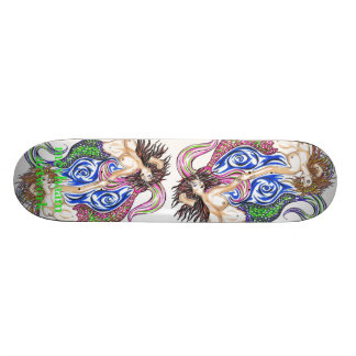 Skateboard Ilustraciones coloreadas sirena