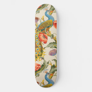 Skateboard Ilustraciones de pavo real y cachorros
