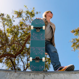 Skateboard ILY Bloom - Diseño ASL de nombre personalizado