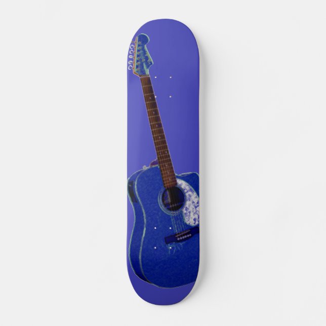 Skateboard Impresión artística de guitarra (Anverso)