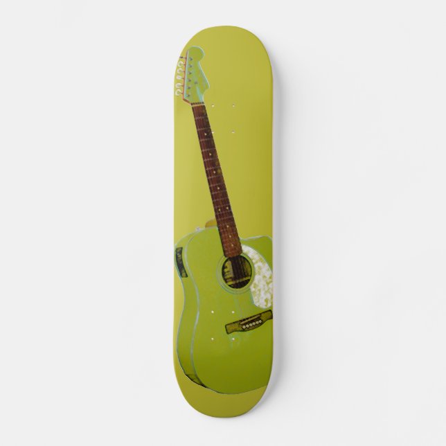 Skateboard Impresión artística de guitarra (Anverso)