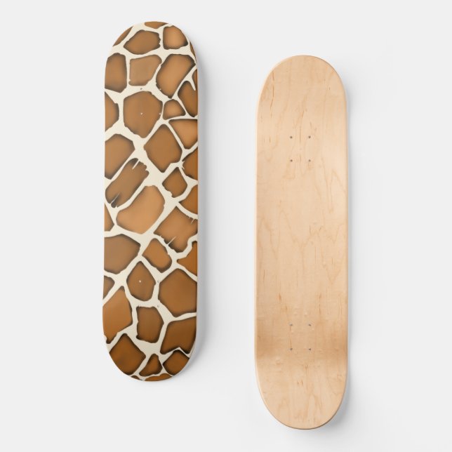 Skateboard Impresión con patrones de Giraffe Fur (Anverso)