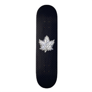 Skateboard Impresión cromada de fibra de carbono de hoja de 