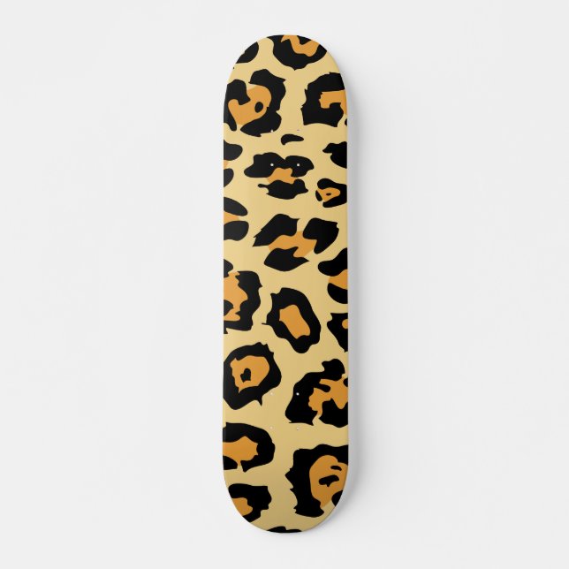 Skateboard Impresión Cute Leopard (Anverso )