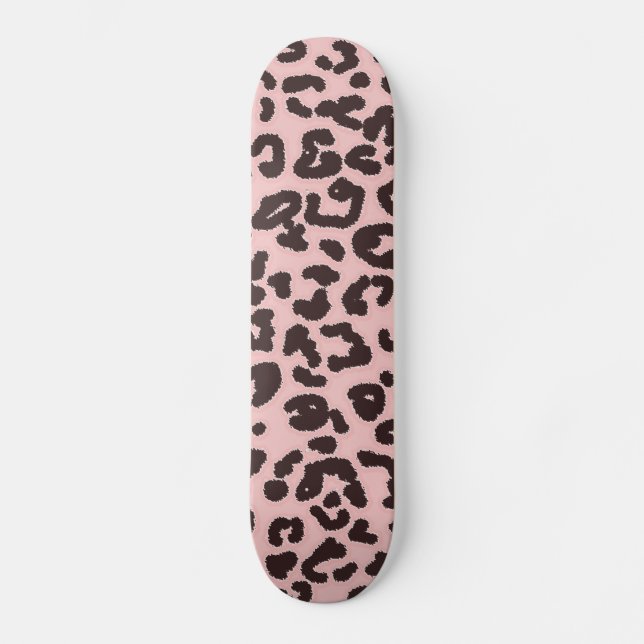 Skateboard Impresión de animales de leopardo rosa bebé (Anverso)