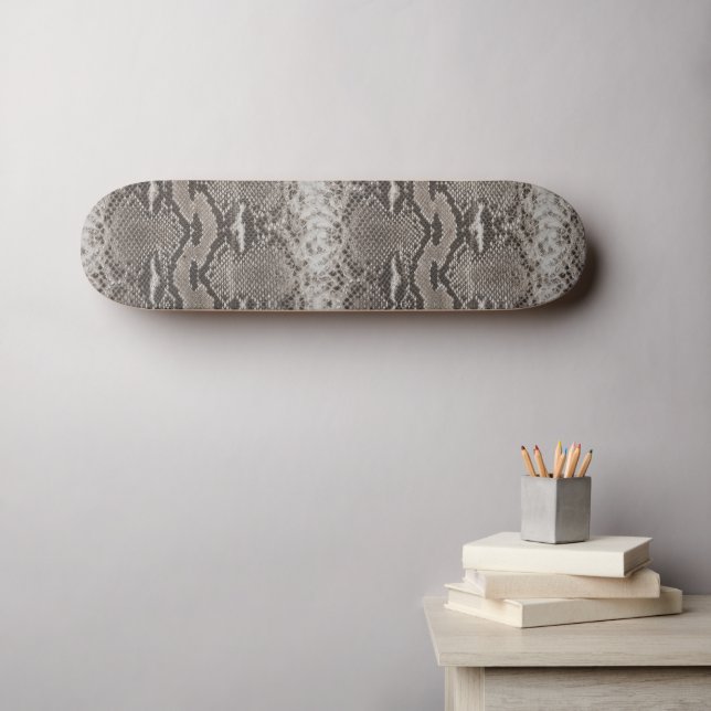 Skateboard Impresión de animales de piel de serpiente en Pyth (Arte de pared (horz))