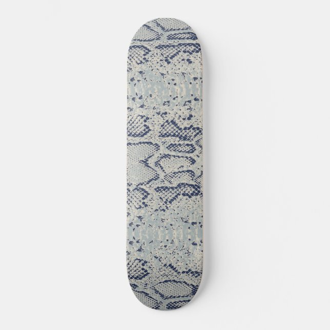 Skateboard Impresión de animales de piel de serpiente gris de (Anverso)