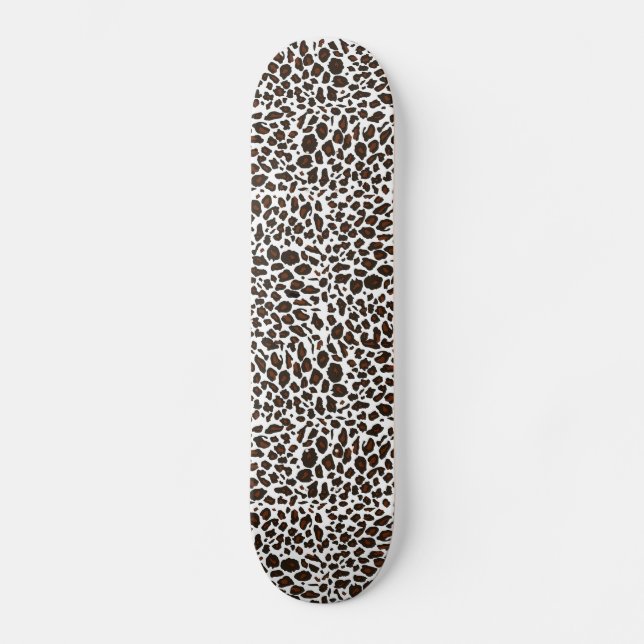 Skateboard Impresión de animales leopardo de nieve (Anverso)