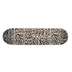 Skateboard Impresión de animales leopardo de nieve