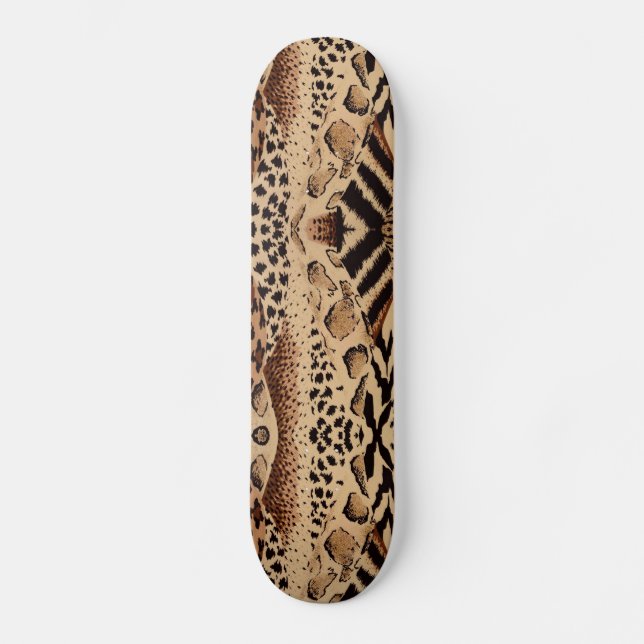 Skateboard Impresión de animales tribales africanos (Anverso)