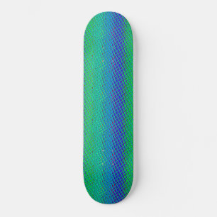 Skateboard Impresión de arte con motivo de sirena azul italia
