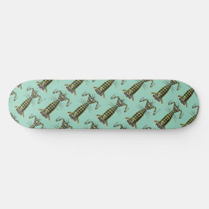 Skateboard Impresión de arte marino vintage de camarón mantis