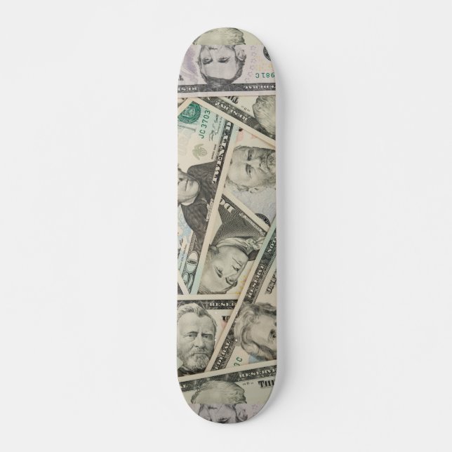 Skateboard Impresión de dinero personalizado (Anverso )