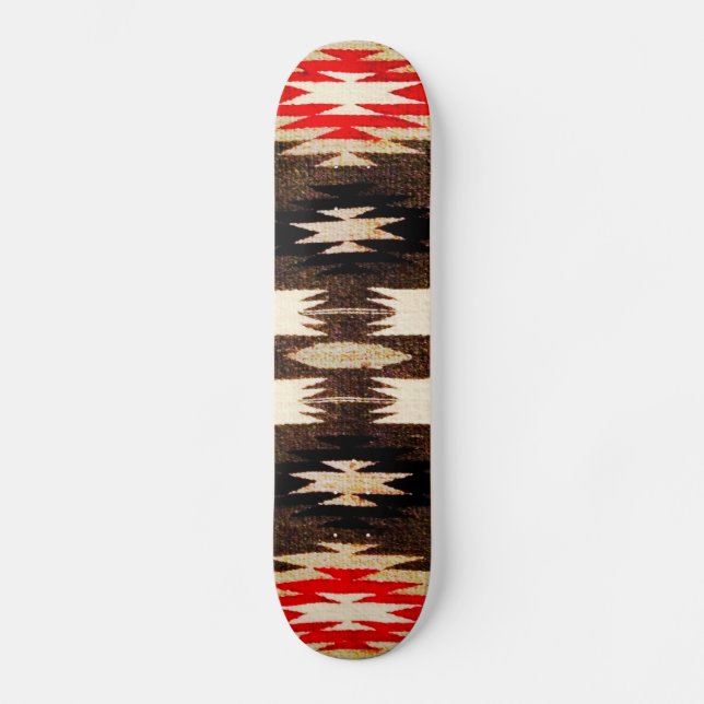 Skateboard Impresión de diseño tribal nativo americano (Anverso)