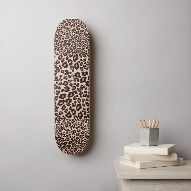 Skateboard Impresión de leopardo (Arte de la pared)