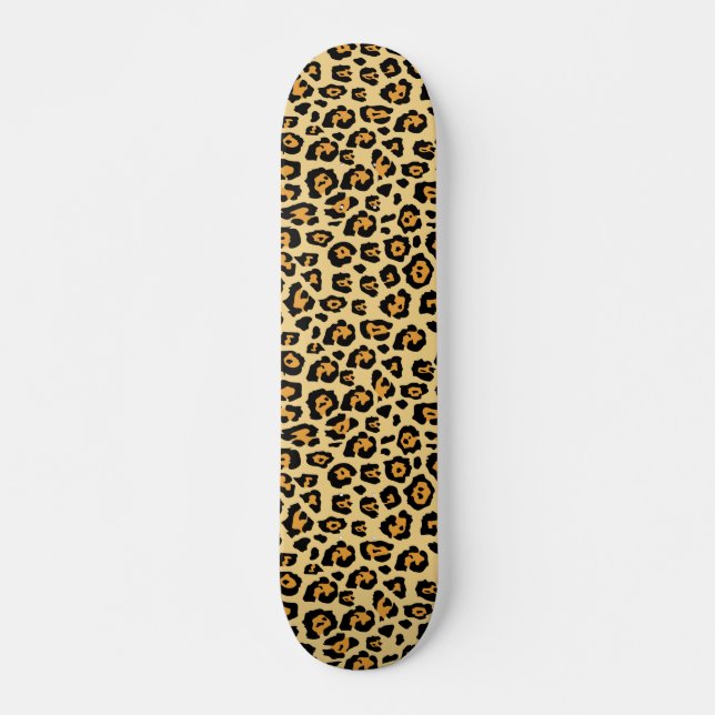 Skateboard Impresión de leopardo (Anverso )