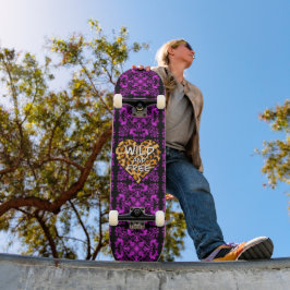 Skateboard Impresión de leopardo | corazón salvaje y libre |