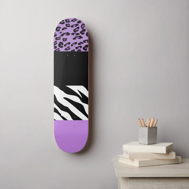 Skateboard Impresión de leopardo, impresión de cebra, impresi (Arte de la pared)