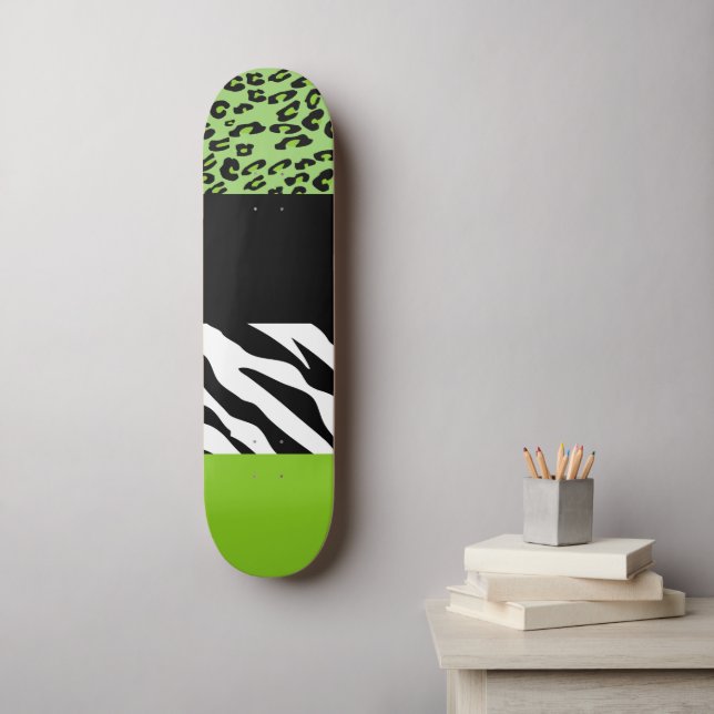 Skateboard Impresión de leopardo, impresión de cebra, impresi (Arte de la pared)