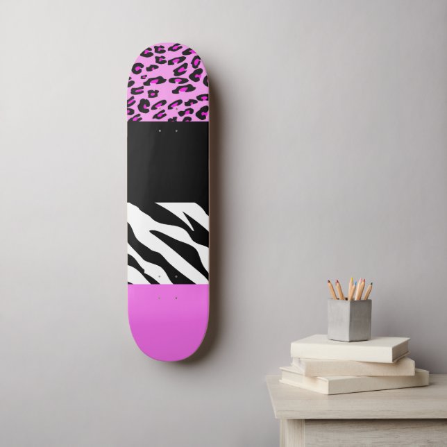 Skateboard Impresión de leopardo, impresión de cebra, impresi (Arte de la pared)