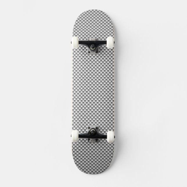 Skateboard Impresión de plata del estilo de la fibra de (Anverso)