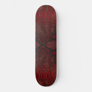 Skateboard Impresión de Python rojo y negro