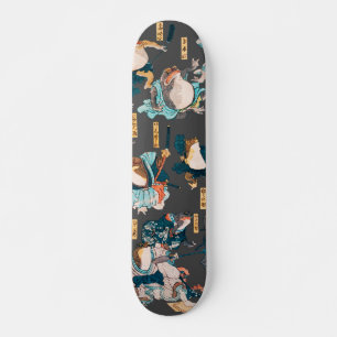 Skateboard Impresión en madera de rana japonesa Kuniyoshi Uki